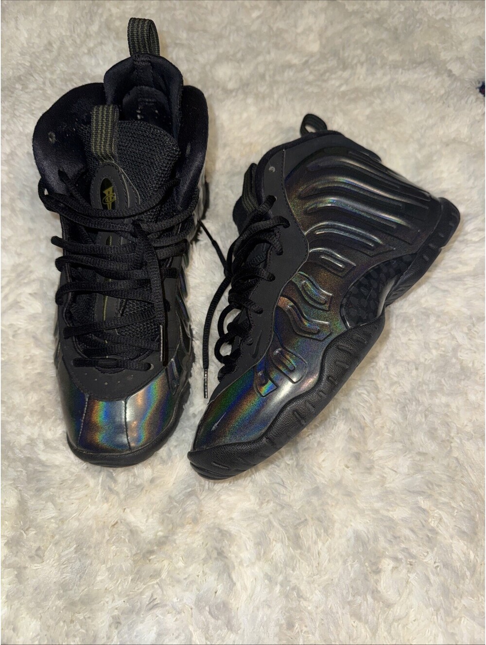 Nike Boys Little Posite One 644791-301 Black/green Sneaker Shoes Size 5.5Y